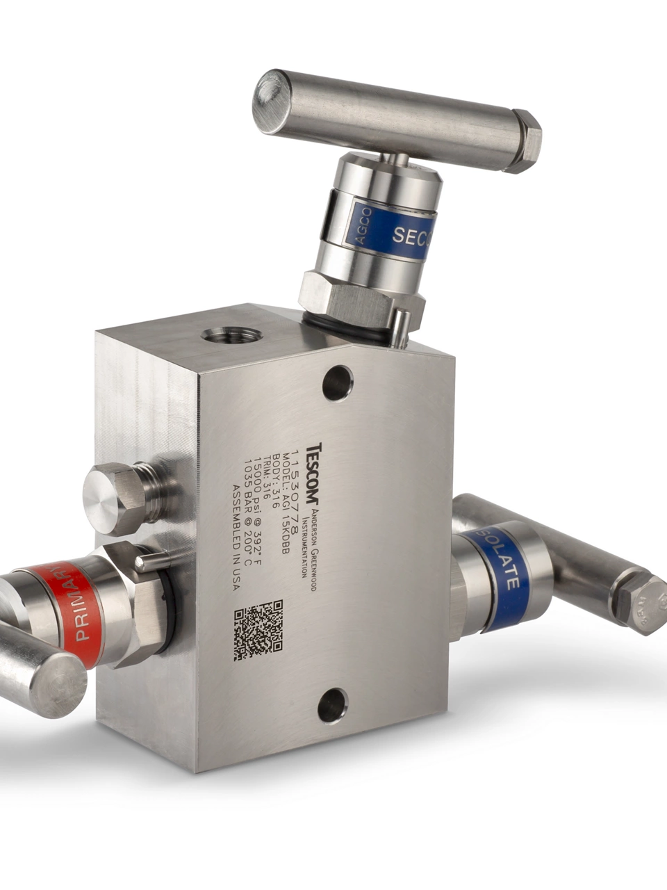 15,000-psi double block bleed and hand valves offer redundant protection and superior sealing technology