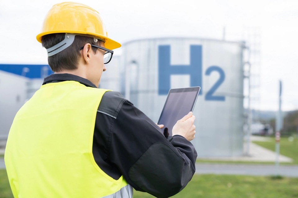 最新のガス分析装置で水素の純度を確保