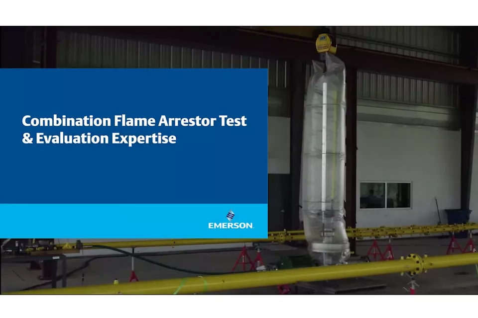 エマソンが Anderson Greenwood 5910C コンビネーションバルブ火炎防止装置を試験します​