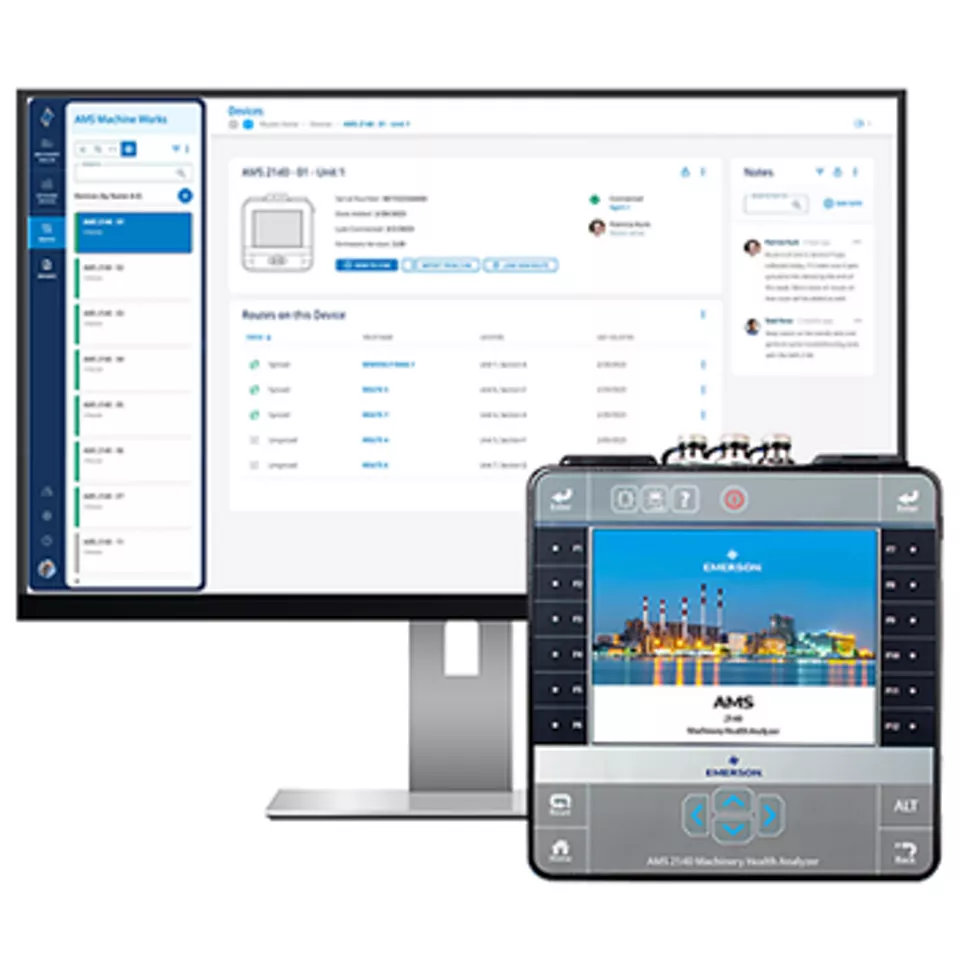 Emerson のアセットマネジメントソフトウェアは 、安全で使いやすい統合されたプラットフォームで機器の信頼性データを統合します