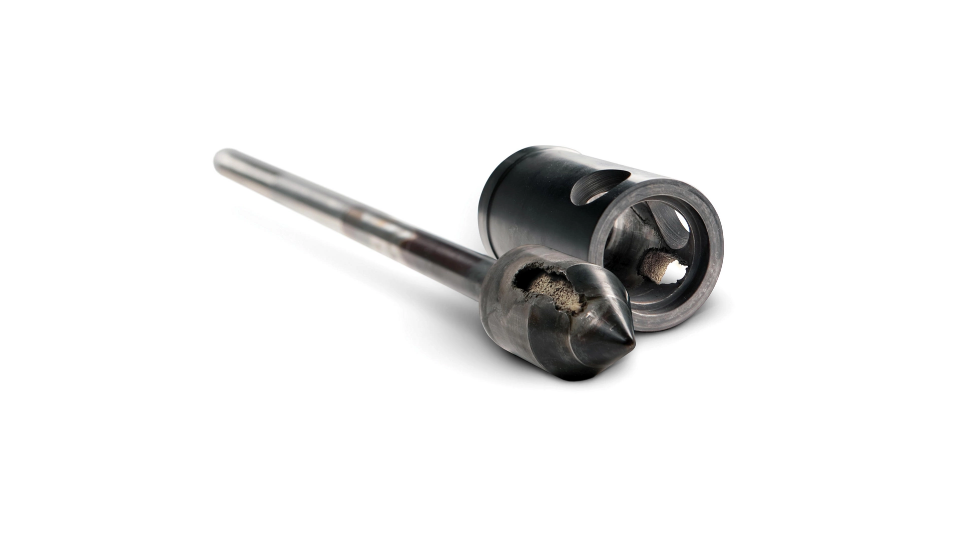 Control valve plug with cavitation damage