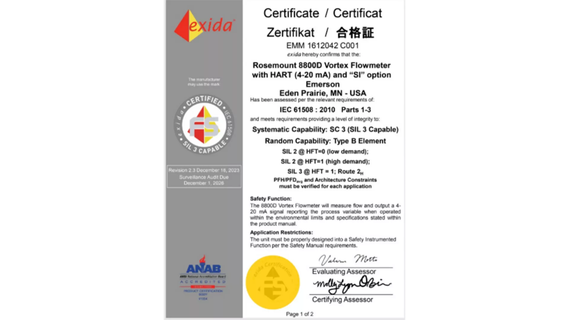 8800 Demo - Safety Assurance