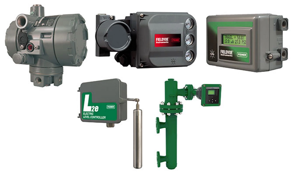 Fisher i2P-100, Fisher FIELDVUE DVC6200, Fisher FIELDVUE DVC2000, Fisher L2e, and FIELDVUE DLC3100