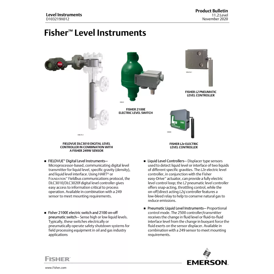 Fisher™ レベル機器
