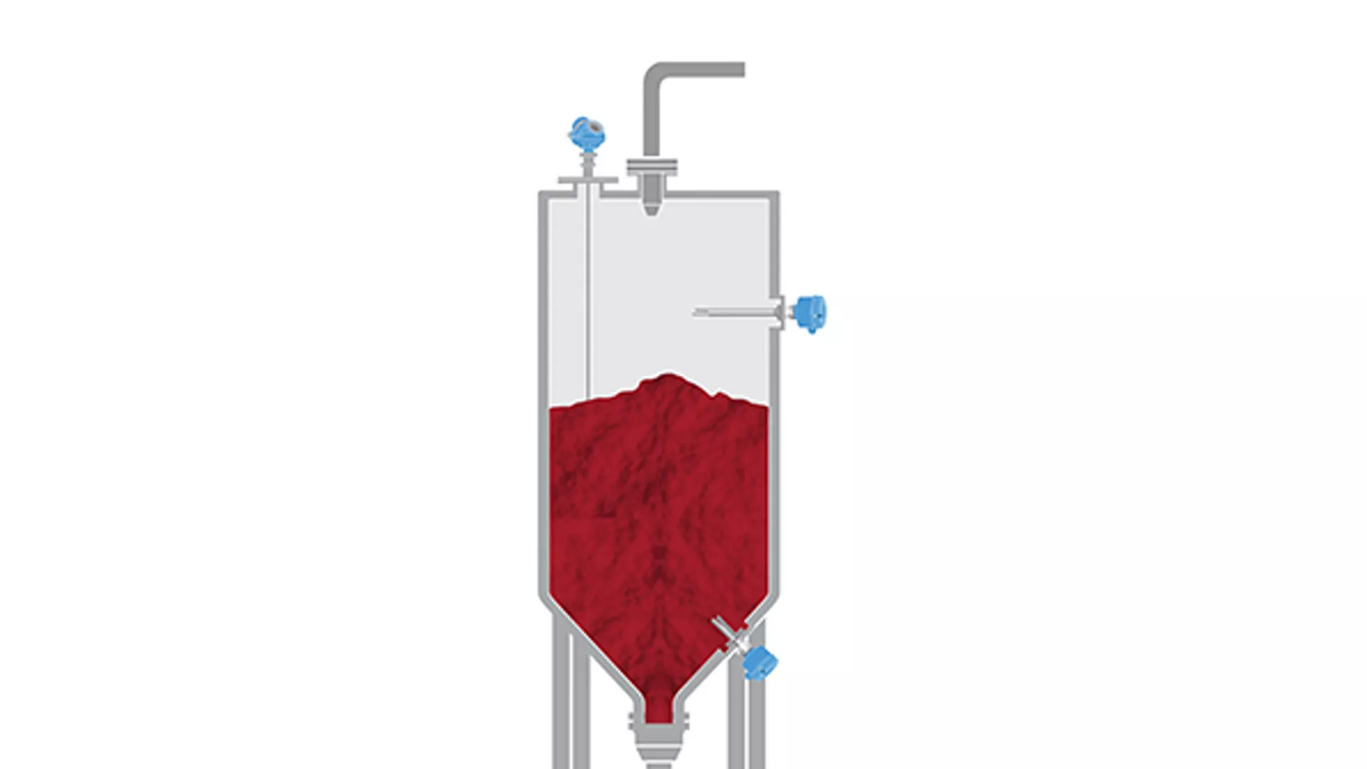 Level Measurement in Color Pigments Storage Tanks