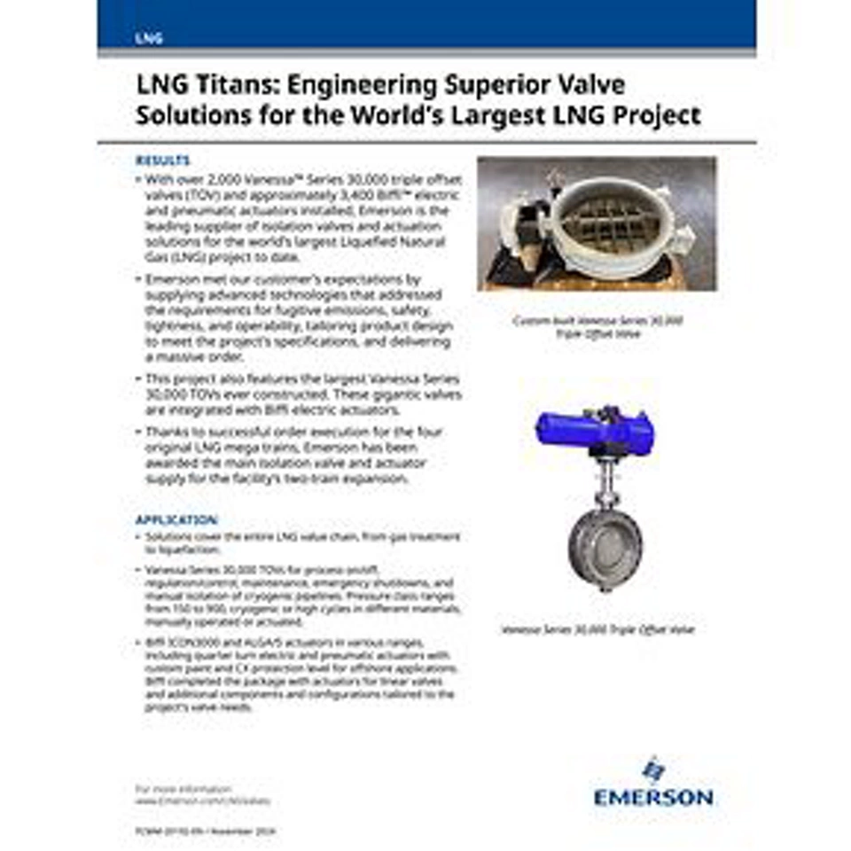 LNG Titan: 世界最大級の LNG プロジェクトに対応する優れたバルブソリューション設計