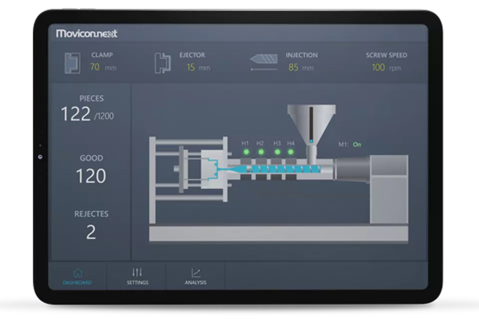 Web 用 Movicon WebHMI™ HMI の視覚化