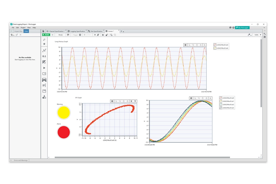 DAQ 向けのテスト設定ソフトウェア