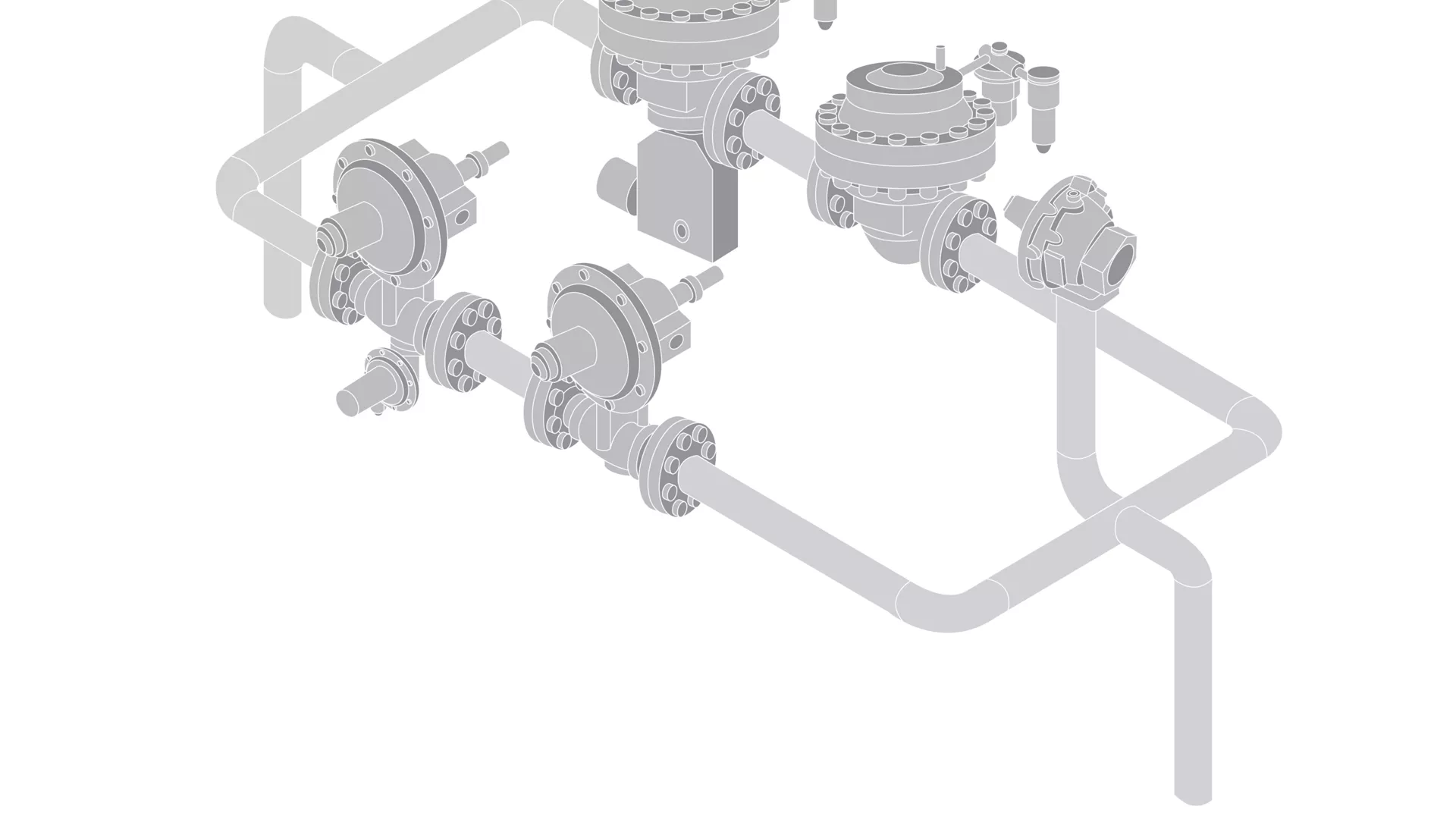 Fuel Gas Regulator Station with Natural Gas Regulator Valves with Gas Safety Shutoff Valves and Gas Relief Valve