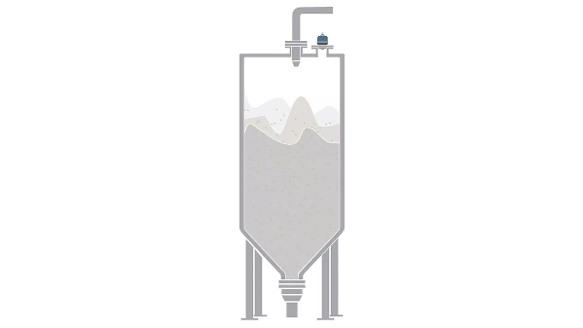 Silos for bulk solids sticky media