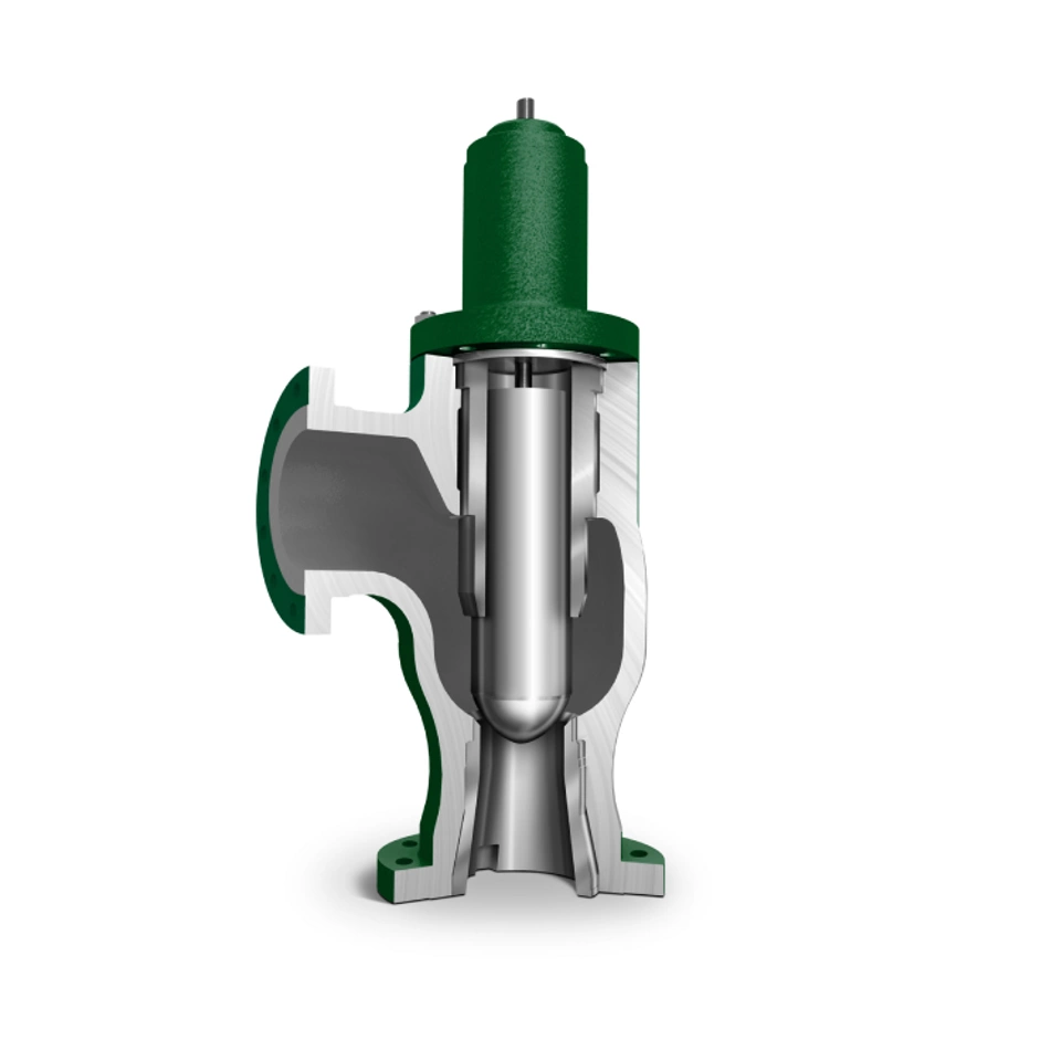 Fisher™ 461 増加出口アングル Sweep-Flo バルブ